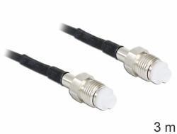 DeLOCK 88594 cavo coassiale RG-174 3 m FME Nero (Delock Wi-Fi Aerials Cable Extension [1x FME socket - 1x FME socket] RG-174 3.00 meter Black - 88594)