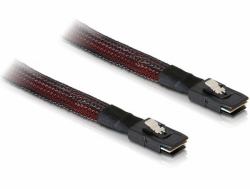 DeLOCK M/M SAS Cable 0,1 m Nero, Rosso (DELOCK CABLE MINI-SAS SFF-8087 TO MINI-S,AS SFF-8087 1M)