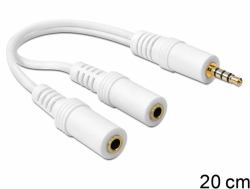 DeLOCK 65447 divisor de audio Blanco (Delock audiokabel - 20 cm)