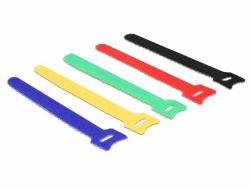 DeLOCK 18634 fascetta Nylon Nero, Blu, Verde, Rosso, Giallo 10 pezzo[i] (Delock Colored - krog og lÃ¸kke-fastgÃ¸r)