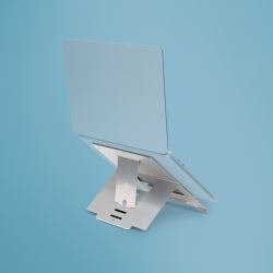 R-Go Tools Supporto per laptop R-Go Riser Flexible, supporto per laptop pieghevole e regolabile, in alluminio Hylite, argento (LAPTOP STAND R-GO RISER - LAPTOP RISER ERGONOMIC HYLITE AL)