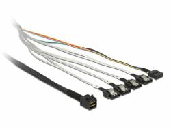 DeLOCK 0.5m, SFF-8643/4 x SATA 7p 0,5 m Multicolor (DeLOCK SAS internt kabel - 50 cm)