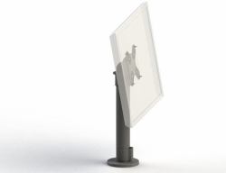 Ergonomic Solutions SpacePole SPV1102 30 cm [11.8"] Viti Nero (Old VESA 75/100 Pole Mount, - Top Screen Mount - BLACK for - VESA 75/100 Screen - Black 300mm pole - Warranty: 60M)