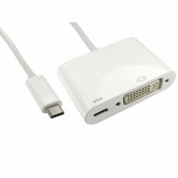 Cables Direct USB3C-DVICAB-WPD Adaptador gráfico USB Blanco (CDL 15CM USB TYPE C-DVI+PD)