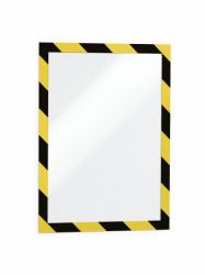 Durable Duraframe Security A4 marco magnético Negro, Amarillo (Durable DURAFRAME Security Yellow/Black [2])