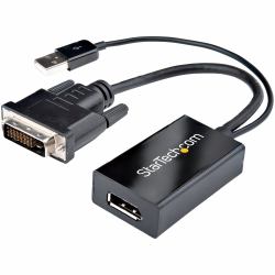 StarTech.com Adaptador DVI a DisplayPort Alimentado por USB - Conversor DVI a DisplayPort - Convertidor DVI-D a DP - 1920x1200 (DVI-D TO DP VIDEO ADAPTER - DVI - TO DISPLAYPORT CONVERTER)