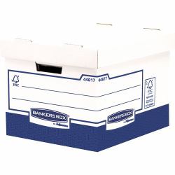 Fellowes 4461701 caja de almacenaje Rectangular Papel Azul, Blanco (Basic Heavy Duty Box [FSC] Pack of 10 333x285x380mm)