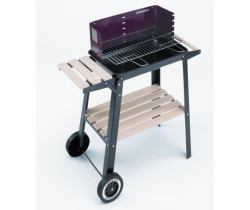 LANDMANN 0566 Schwarz Holzkohle-Grillwagen Barbecue Antracite Carrello Nero, Bordeaux (LANDMANN WAGON BARBECUE)