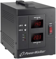 PowerWalker AVR 2000 SIV FR regulador de voltaje 110 - 280 V 2 salidas AC Negro (AVR 2000 SIV FR 2000VA/1600W, - 4x CEE 7/5 [Type E] - Automatic Voltage Regulator - Warranty: 24M)