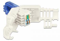 DeLOCK 86417 cavo di collegamento RJ-45 Blu, Bianco (DeLOCK netvÃ¦rk-konnektor)