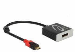 DeLOCK 63312 Adaptador gráfico USB 4096 x 2160 Pixeles Negro (Delock Adapter USB-C =>DP [St/Bu] 15cm schw./black)