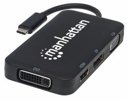 Manhattan 152600 base para portátil y replicador de puertos USB Tipo C Negro 