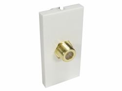 Cables Direct AV-MOD1FCONN toma de corriente TV Blanco (CDL 1x F-Connector Euromod-Coupler)