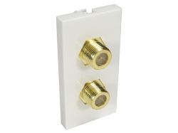 Cables Direct AV-MOD2FCONN toma de corriente Blanco (CDL 2xF-Connector Euromod-Coupler)