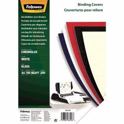Fellowes 5378006 cubierta A4 Blanco 100 pieza[s] (Fellowes 5378006 Binding Cover Chromolux Card A4 Pack of 100 White)