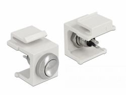 DeLOCK 86401 conector Keystone Acero inoxidable, Blanco (Delock modular indlÃ¦g)