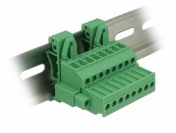 DeLOCK 65940 bloque de terminales Verde (Terminalblock Set fÃ¼r Hutschienen 8 Pin mit Schraubverriegelung)