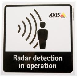 Axis 01551-001 señal de seguridad 10 pieza[s] Placa de señal de seguridad (RADAR DETECTION STICKER EN 10PC - ENG)