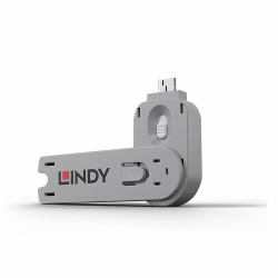 Lindy 40624 bloqueador de puerto Llave de bloqueador de puerto USB tipo A Blanco Acrilonitrilo butadieno estireno [ABS] 1 pieza[s] (USB TYPE A PORT BLOCKER - KEY WHITE)