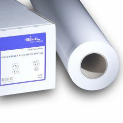 Sihl Scrim Inyección de tinta Poliéster, Vinilo Blanco (SCRIMBANNERP 350 FR AQ MATT 42IN 15M)