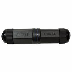 LogiLink NP0080 cavo di collegamento RJ-45 Nero (Outdoor Cat.6 Inline Coupler, - IP67, long type - Warranty: 48M)