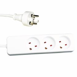 Garbot 24155123-7EE prolunghe e multiple 7 m 3 presa[e] AC Interno Bianco (Plast Power Strip 3-way EDB - Outlet, 7m White - Warranty: 12M)