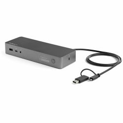 StarTech.com Docking Station Universal para Portátil - Replicador de Puertos Híbrido USB-C/-A - 2x HDMI y DP 4K - PD 100W - Mac / Windows / Chrome OS - Hub Ladrón de 4 Puertos USB - Ethernet (St...