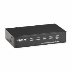 Black Box AVSP-HDMI1X4 divisor de video HDMI 4x HDMI (1 X 4 HDMI SPLITTER W/ AUDIO - AVSP-HDMI1X4, HDMI, 4x HDMI, - 1920 x 1200 pixels, Black, 5 m, 1280 x 1024 [SXGA],1600 x 1200 [UXGA],1920 x - Wa...
