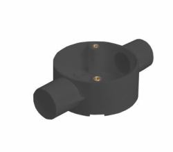 Titan CJB252BK-25MM accesorio para microconducto de fibra óptica (TITAN 25MM 2 WAY THROUGH BOX BLACK)