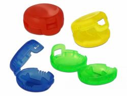 DeLOCK 18292 organizador de cables Marcadores de cables Azul, Verde, Rojo, Amarillo 4 pieza[s] (Delock Marker Clip Set - kabelmarkÃ¸rkl)