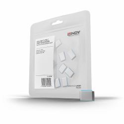 Lindy 40466 bloqueador de puerto USB Tipo C Azul Acrilonitrilo butadieno estireno [ABS] 10 pieza[s] (port dust cover 10 pc[s] - 40466, Blue, 10 pc[s] - Warranty: 24M)