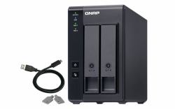 QNAP TR-002 contenitore di unità di archiviazione Box esterno HDD/SSD Nero 2.5/3.5" (2-bay 3.5in SATA HDD USB 3.0 type-C hardware RAID external enclosure. USB-C to USB-A cable included. Expansion ...
