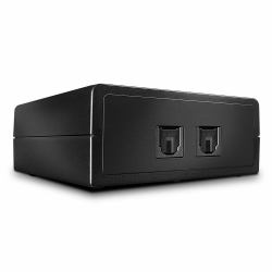 Lindy 70436 interruptor de sonido Negro (2 PORT AUTOMATIC OPTICAL AUDIO SWITC)
