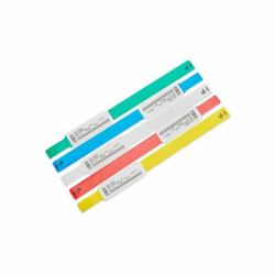 Zebra Z-Band UltraSoft Azul, Blanco Pulsera de hospital (Z BAND ULTRA SOFT DT WRISTBAND - 25.4X152.4MM HC100 300L/R 6/BOX)