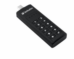 Verbatim Keypad Secure - Memoria USB 3.0 con tastierino d'accesso e crittografia dei dati - 128 GB - Nero (Keypad Secure USB 3.0 - With 256-BIT AES Hardware - Encryption 128GB, USB A - Warranty: ...