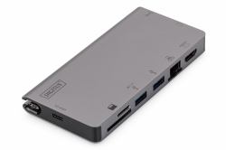 Digitus Base de viaje multipuerto USB Type-C™, 8 puertos 