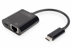 Digitus 1 adaptador USB Type-C™ a Gigabit Ethernet provisto de Power Delivery 