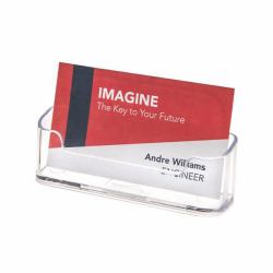 Deflecto Visitenkartenhalter 70101 max. 50 Karten acollador de tarjeta Poliéster Transparente (Deflecto Single Landscape Business Card Holder Crystal)