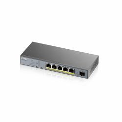 Zyxel GS1350-6HP Gestionado L2 Gigabit Ethernet [10/100/1000] Energía sobre Ethernet [PoE] Gris 