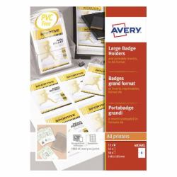 Avery 4834XL insignia/pase Portaetiquetas Poliéster 50 pieza[s] (Identity Badge/Badge Holder - Polyester 50 Pc[S] - Warranty: 12M)
