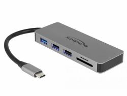 DeLOCK 87743 base para portátil y replicador de puertos USB 3.2 Gen 1 [3.1 Gen 1] Type-C Gris 