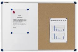 Nobo Combi Board tablón para notas (Nobo 1902258 Classic Combi Felt Steel Noticeboard 1200x900mm)