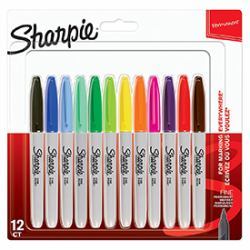 Sharpie 2065404 marcador permanente Multicolor 12 pieza[s] (Sharpie 2065404 Permanent Markers 0.9mm Fine Point 12 Assorted Colours)