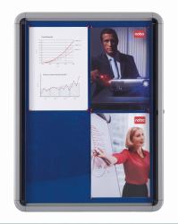 Nobo Vitrina Interior Fondo de Corcho (Nobo 1902555 Premium Plus Internal Glazed Case Blue Felt 6 x A4)