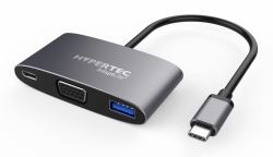 Hypertec AdaptLite VGA Alámbrico USB 3.2 Gen 1 [3.1 Gen 1] Type-C Antracita, Plata 