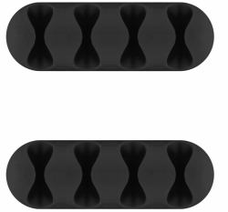 Microconnect CABLEMANA-16 organizador de cables Piso Soporte para cables Negro 2 pieza[s] (Cable holders 4 slot - 2pcs Black, 3M adhesive. - Organise your cables in the office or at home - Warranty...