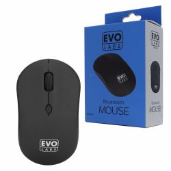 Evo Labs BTM-001 mouse Ufficio Bluetooth Ottico 800 DPI (Evo Labs BTM-001 Bluetooth Mouse, 800 DPI Optical Tracking, Full Size, 3 Button with Scroll Wheel, Ambidextrous Design, Matte Black)