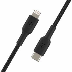 Belkin CAA004BT1MBK cavo Lightning 1 m Nero (LIGHTNING TO USBC BRAIDED 1M BLACK)