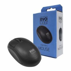 evo labs MO-001 ratón Oficina Ambidextro USB tipo A Óptico 800 DPI 