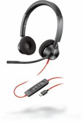 Poly 3320 Auriculares Alámbrico Diadema Llamadas/Música USB Tipo C Negro (Blackwire 3320, BW3320 USB-C - Warranty: 12M)